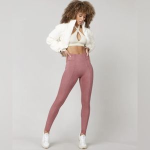 Spanx Faux Suede Leggings - Small - Mauve - NWY